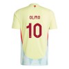 Maillot de Supporter Espagne Dani Olmo 10 Extérieur Euro 2024 Pour Enfant